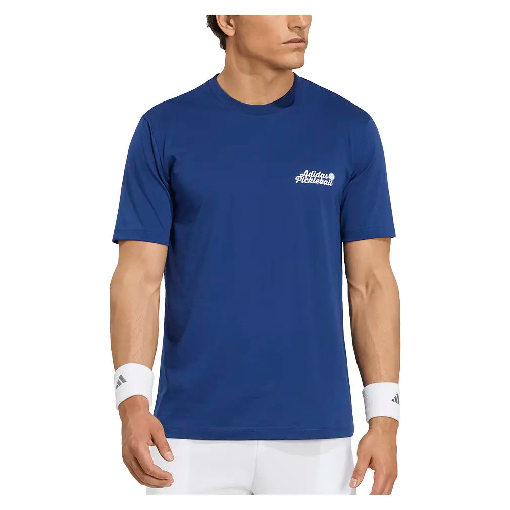Men's Graphic Pickleball Crew Dark Blue