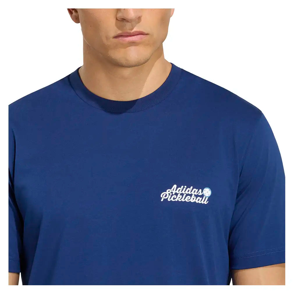 Men's Graphic Pickleball Crew Dark Blue