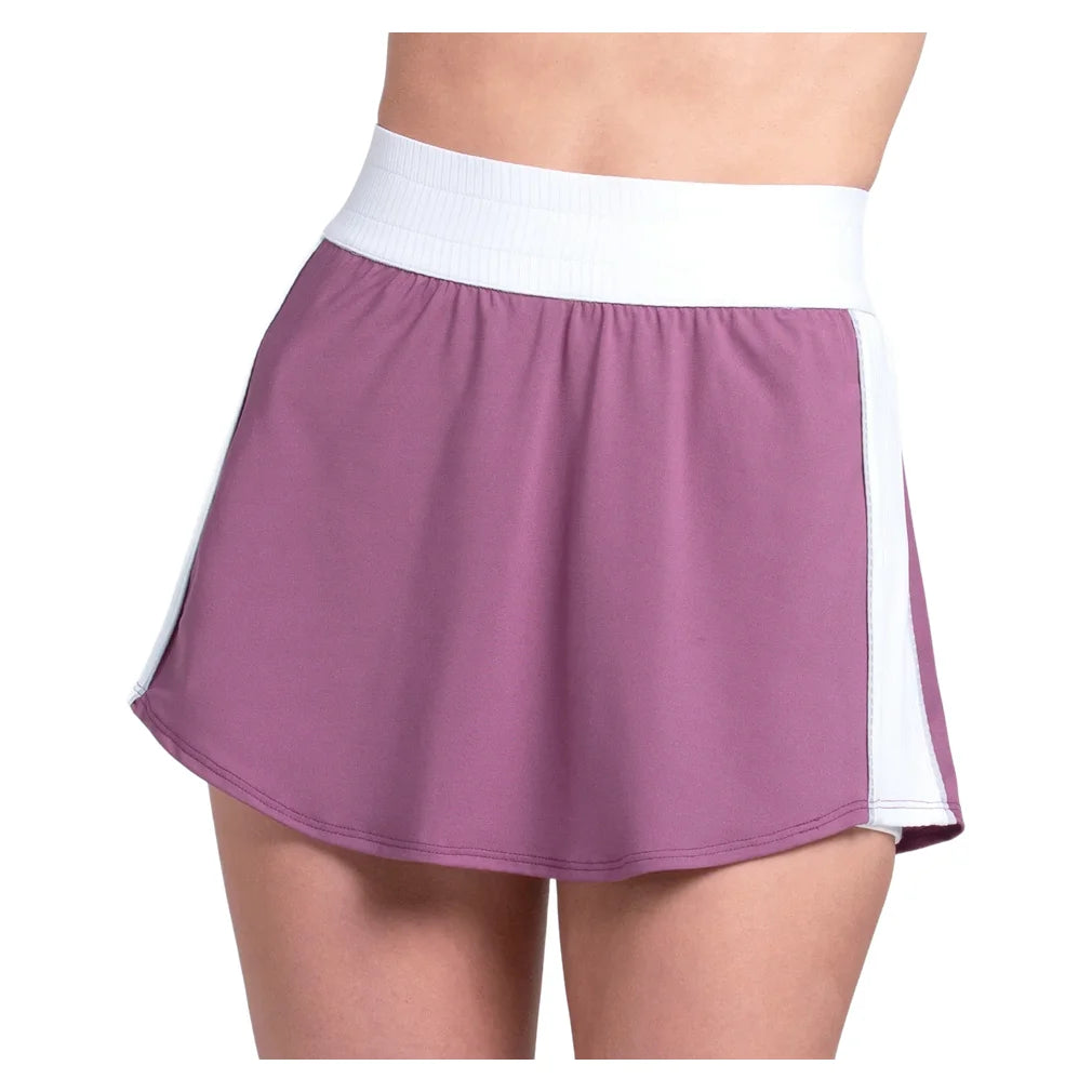 Women's Momentum 14 Inch Skort Fig and White, K-Swiss, Fig/White, Pickleball Express, KWB48-20J582F26-FIG-WHITE-1