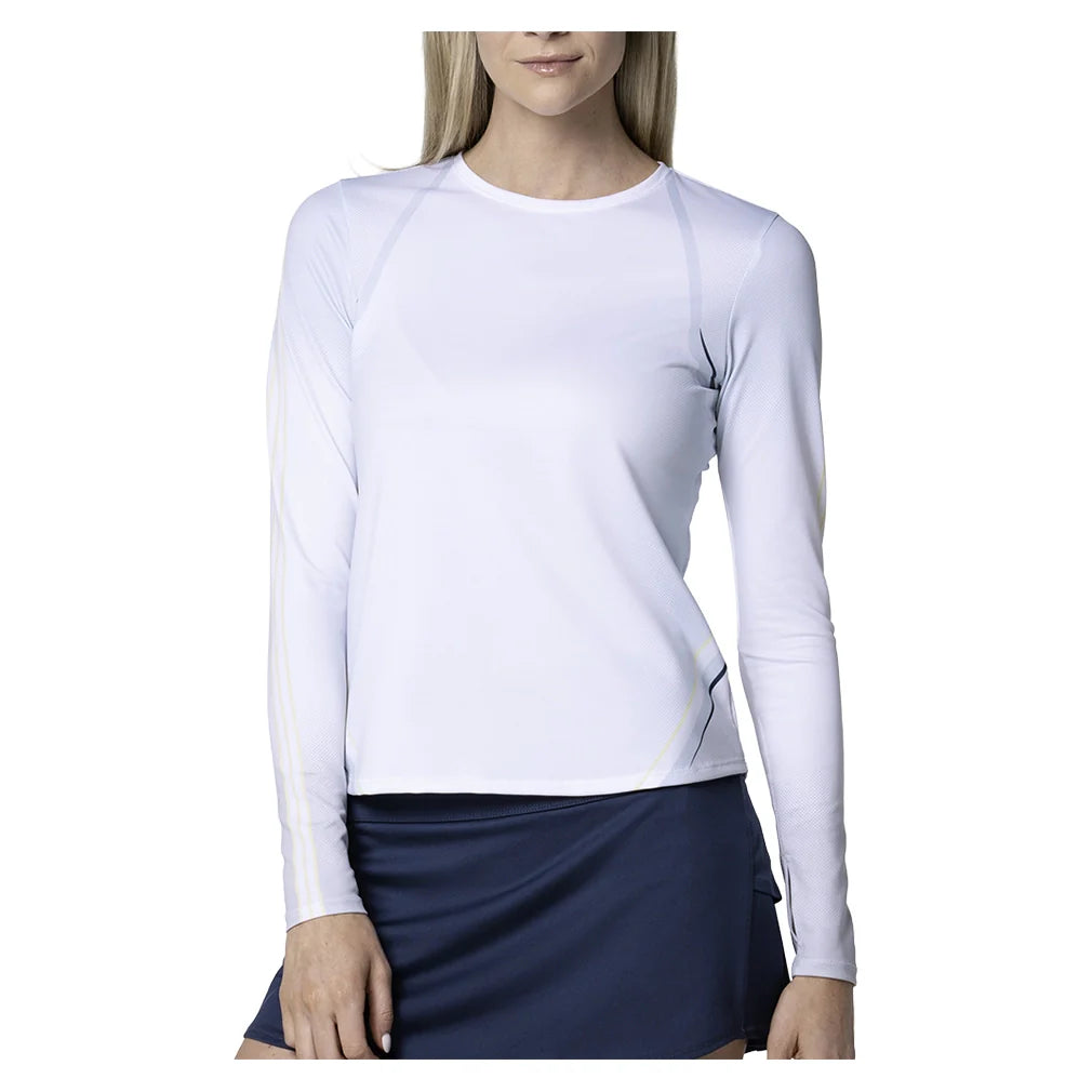 Women's Pique Long Sleeve Top Meteorite