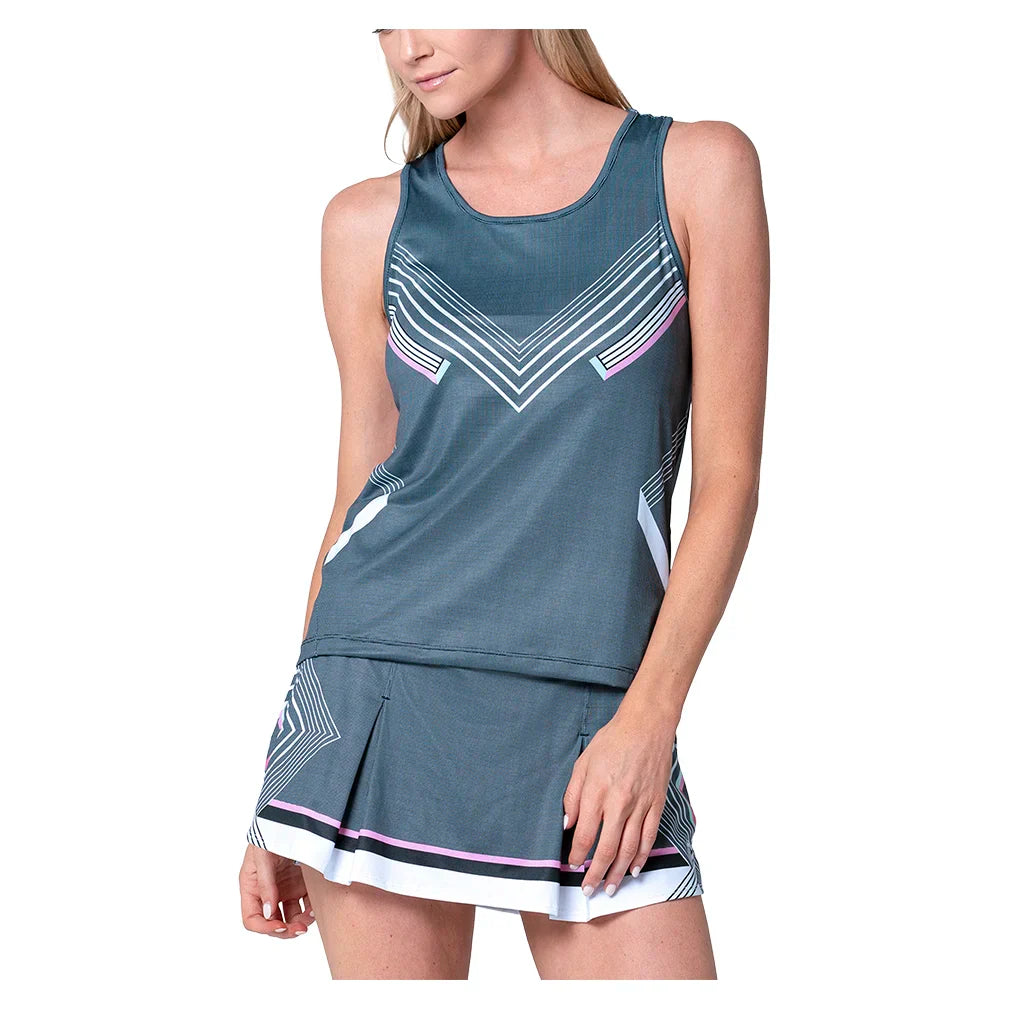 Women's Keyhole Tank Black