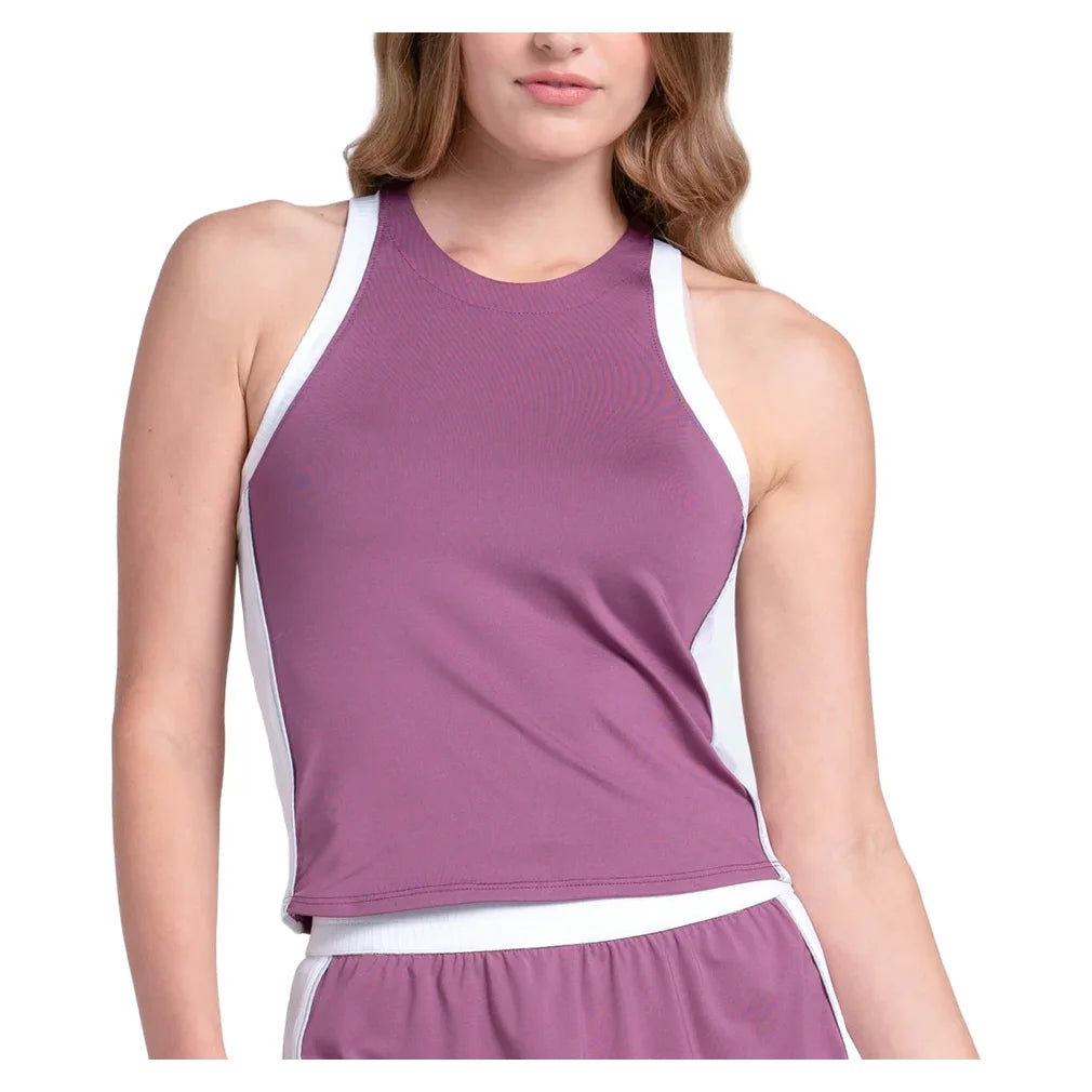 Women's Momentum Tank Fig and White, K-Swiss, Fig/White, Pickleball Express, KWT73-20J582F26-FIG-WHITE-1