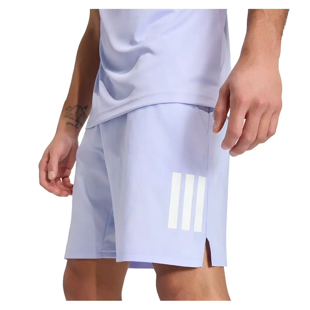 Men's Club 3 Stripe 9 Inch Short Violet Tone
