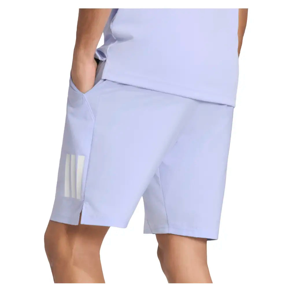 Men's Club 3 Stripe 9 Inch Short Violet Tone