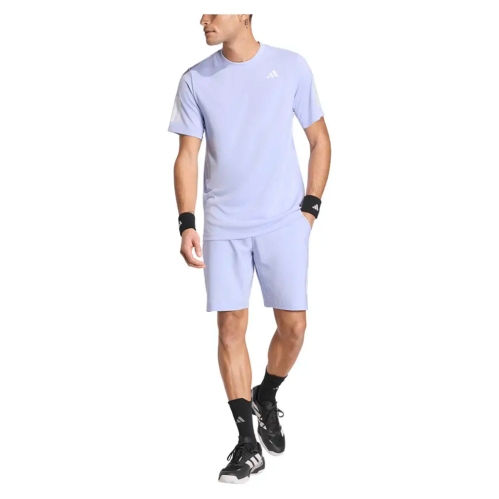 Men's Club 3 Stripe 7 Inch Short Violet Tone