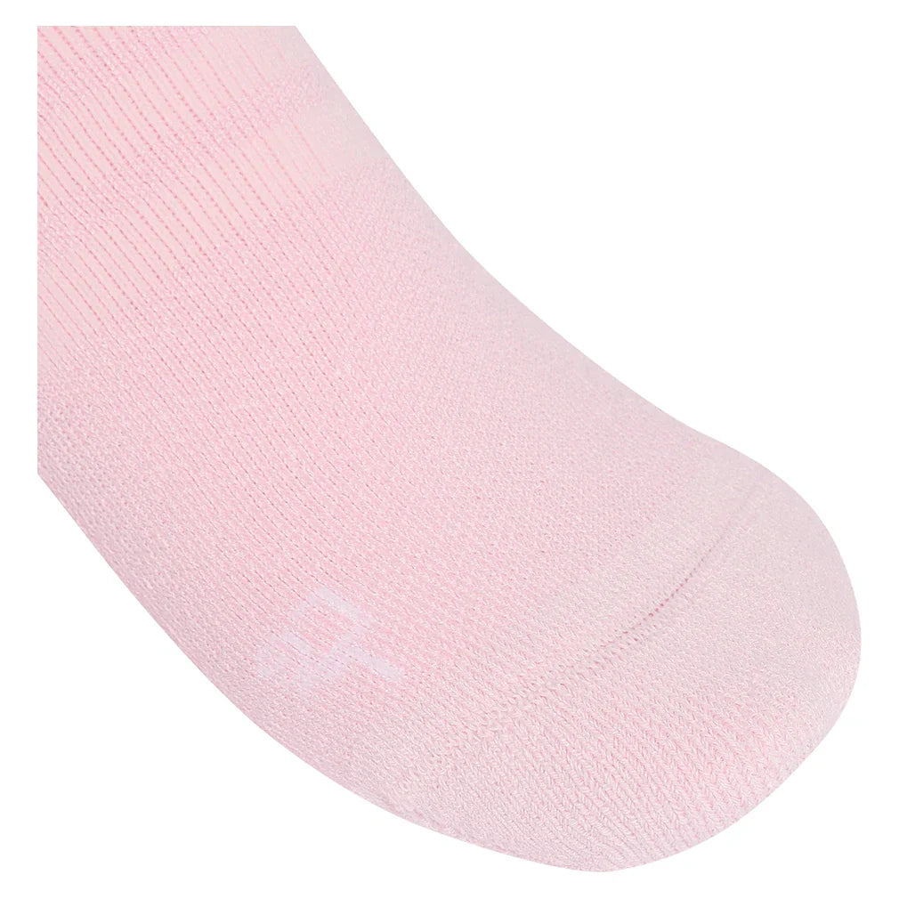 Unisex Cushioned Crew Socks Distilled Pink and White