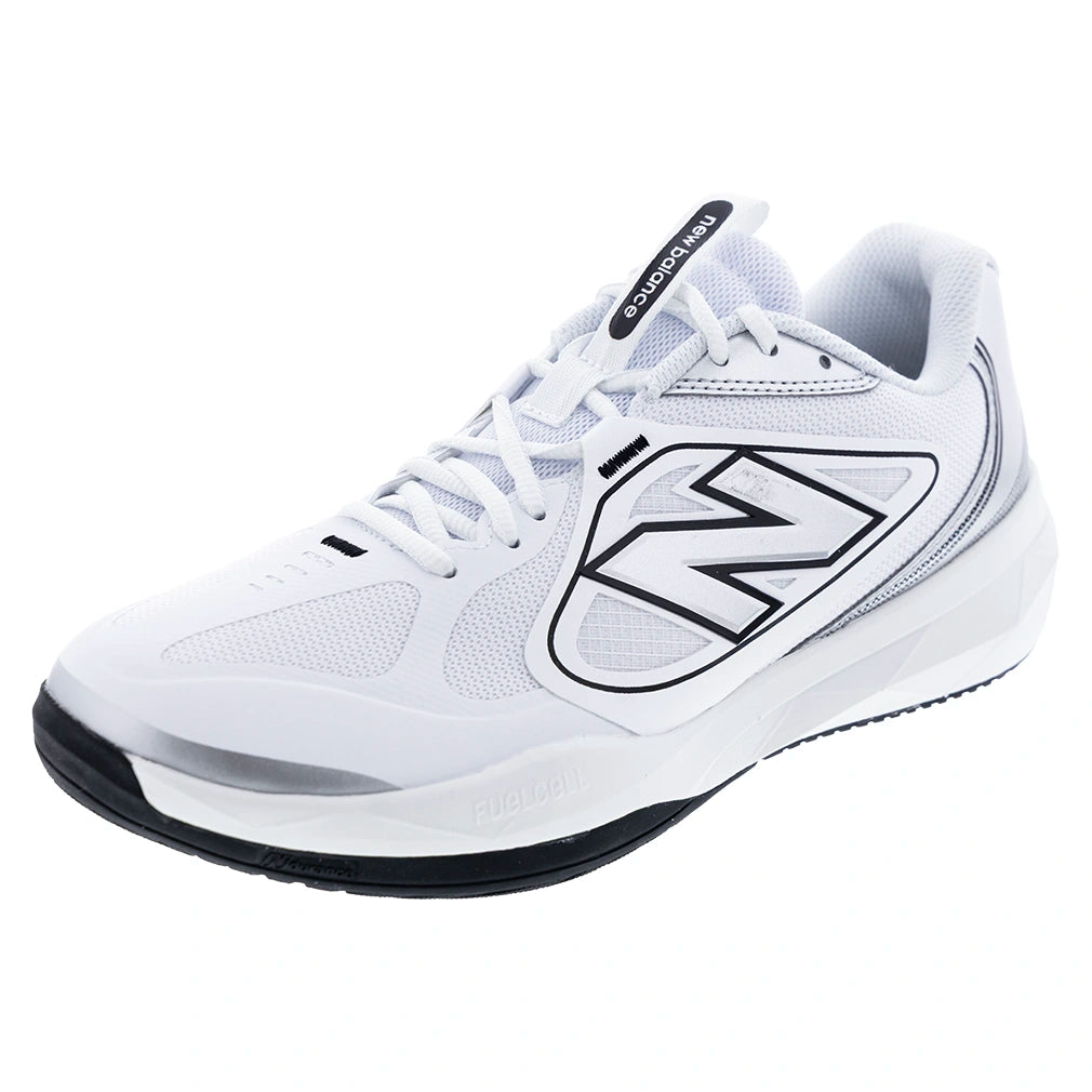 Men's FuelCell 796v5 4E Width Court Shoes White and Black