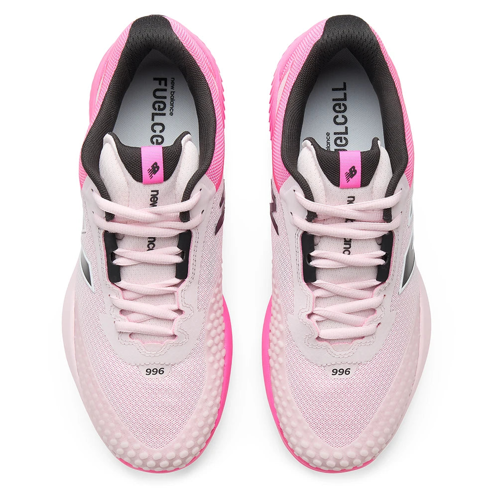 Men's FuelCell 996v6 2E Width Court Shoes Pink Heat and NB White