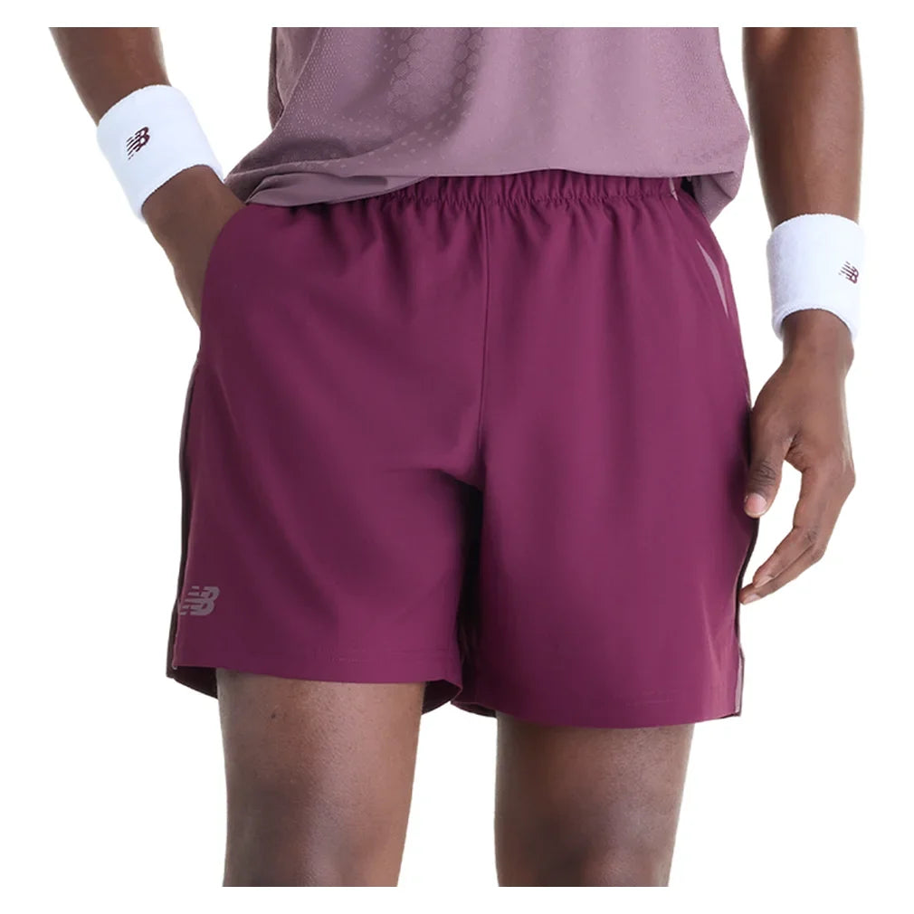 Men's NYC Tournament Tennis Short Mulled Wine, New Balance, Mulled Wine, Tennis Express, MB62M5HG-MUWF26-MULLED-WINE-1