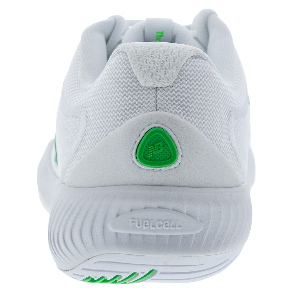 Men's FuelCell 996v6 D Width Court Shoes White and Green Apple