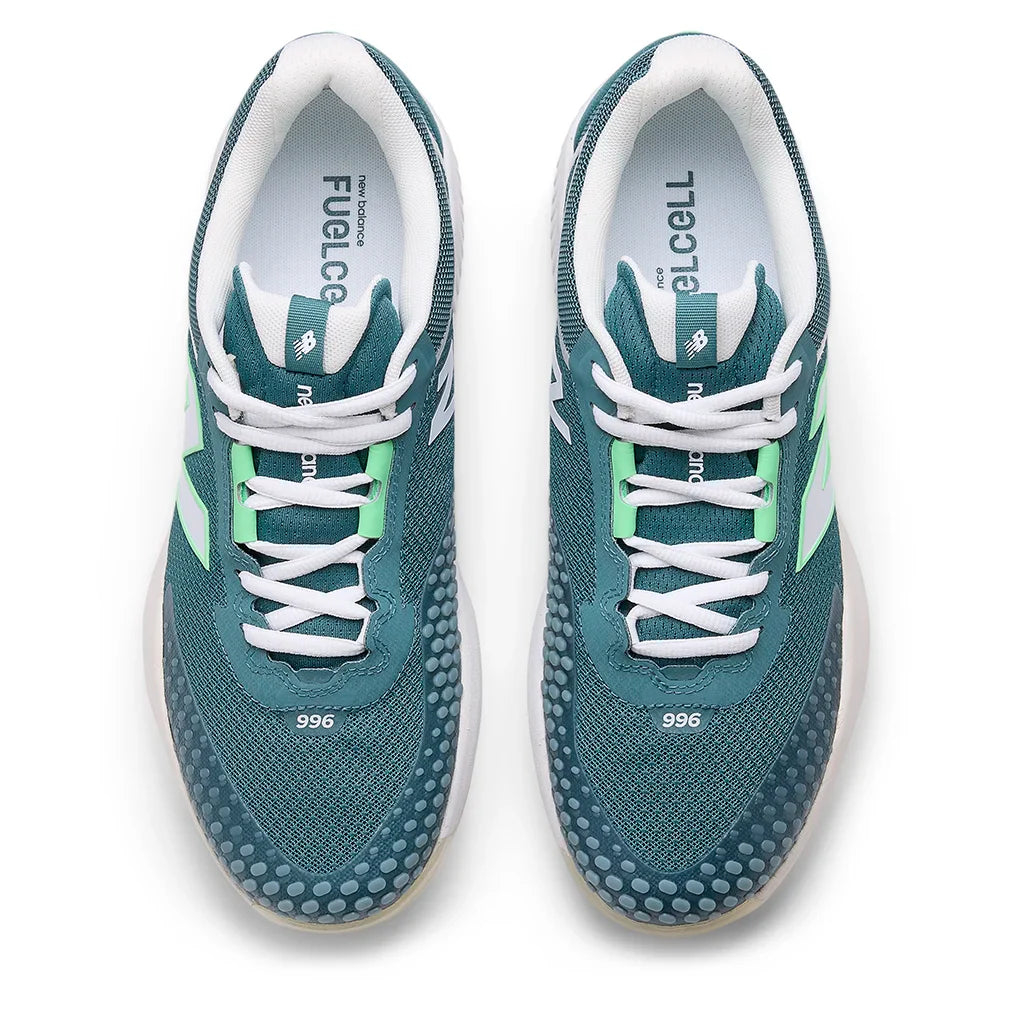 Men's FuelCell 996v6 D Width Court Shoes New Spruce and White