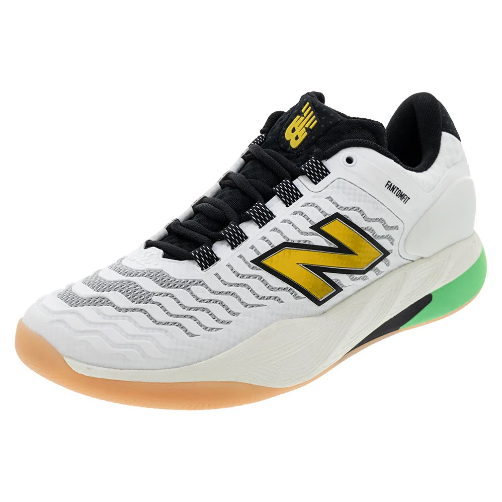 Men's Fresh Foam X CT-Rally v2 D Width Court Shoes White and Metallic Gold