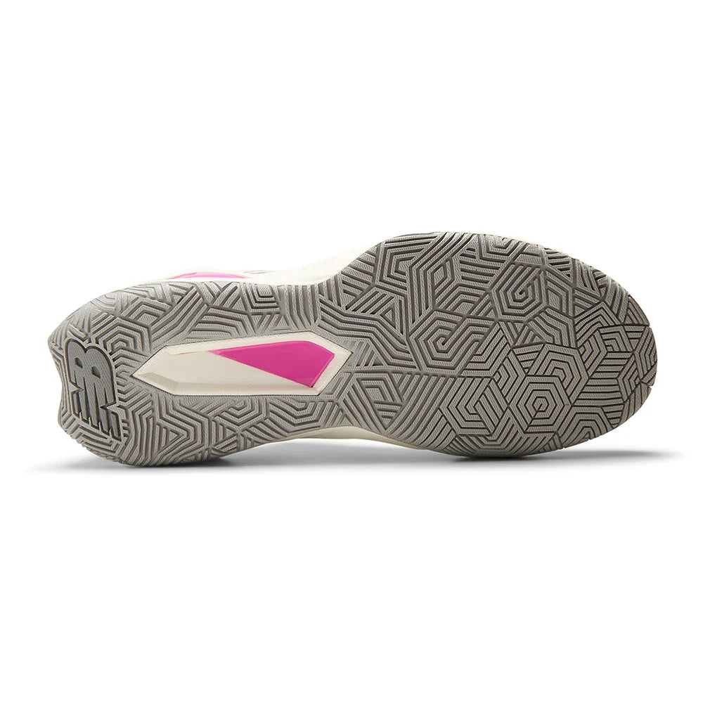 Men's Coco Delray D Width Court Shoes NB White and Pink Heat