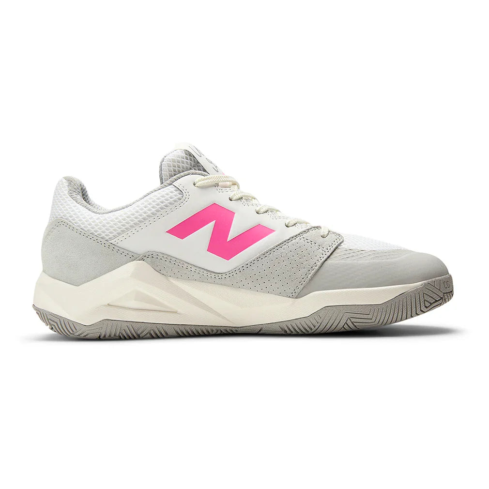 Men's Coco Delray 2E Width Court Shoes NB White and Pink Heat