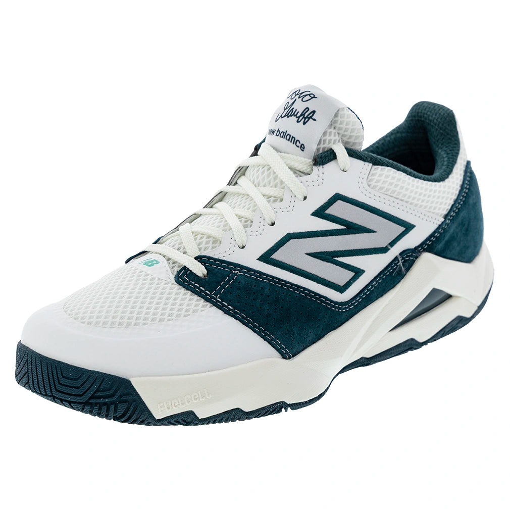 Men's Coco Delray 2E Width Court Shoes NB White and Deep End