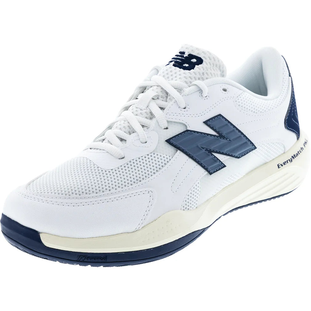 Men's EveryMatch PKL 4E Width Pickleball Shoes White and Zinc Blue, New Balance, White/Zinc Blue, Pickleball Express, MHEVM1DQ4E-B-WHITE-ZINC-BLUE-1