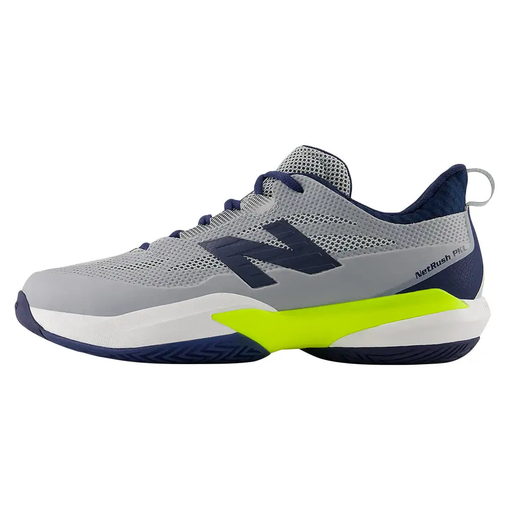 Men's NetRush PKL 2E Width Pickleball Shoes Light Zinc Blue and Navy
