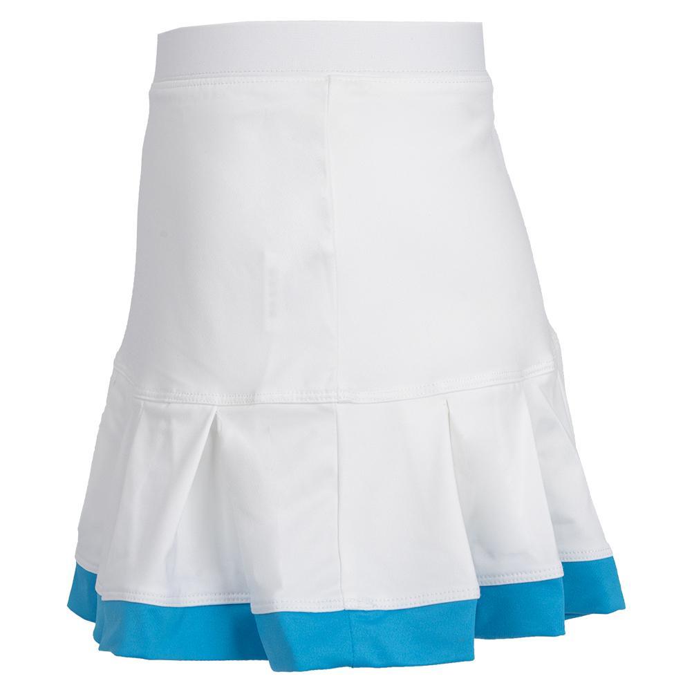 Girl's Pleat Skort with Trim White