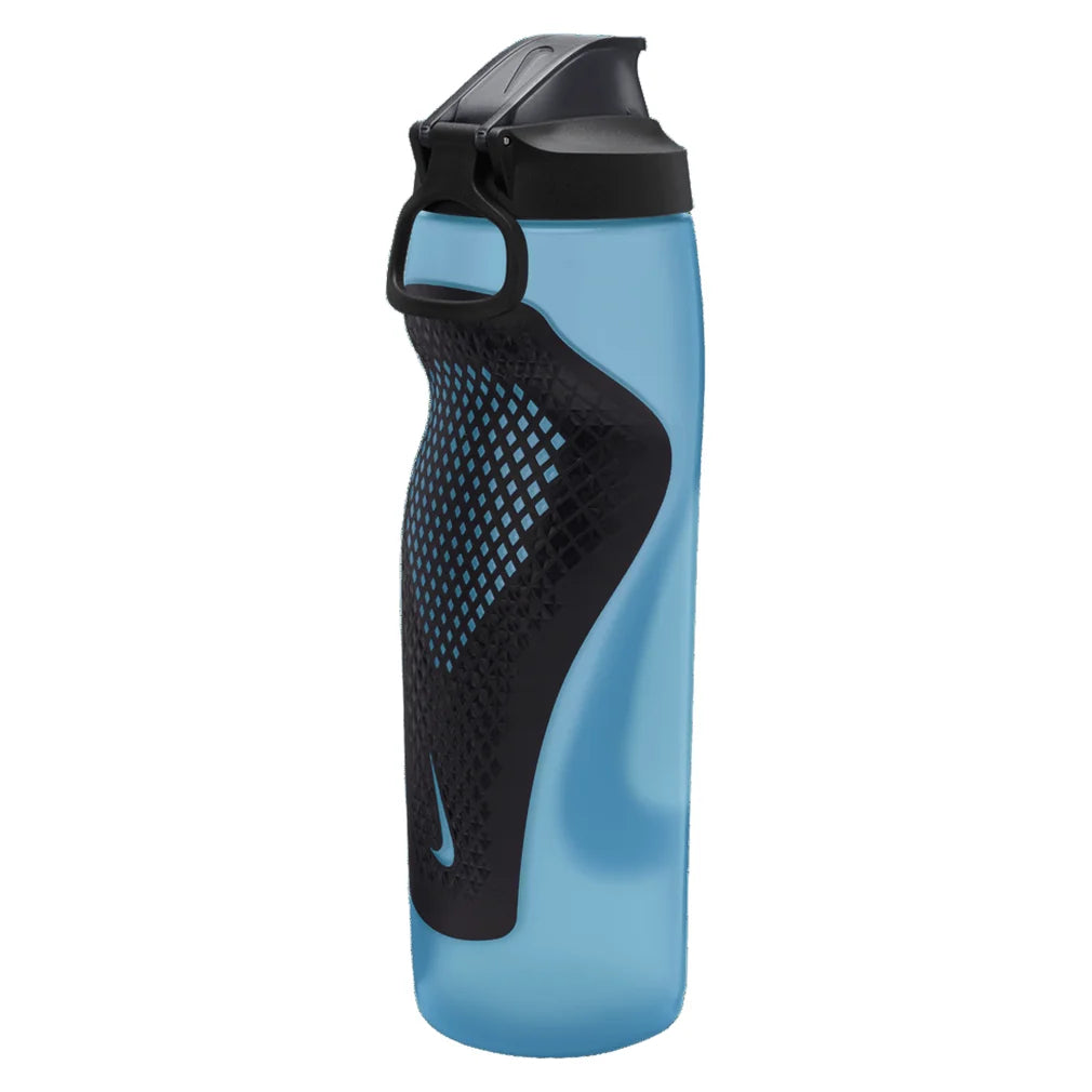 Refuel Bottle Locking Lid 32 Oz Baltic Blue and Black, Nike, Pickleball Express, N1007670-420-32H26-2