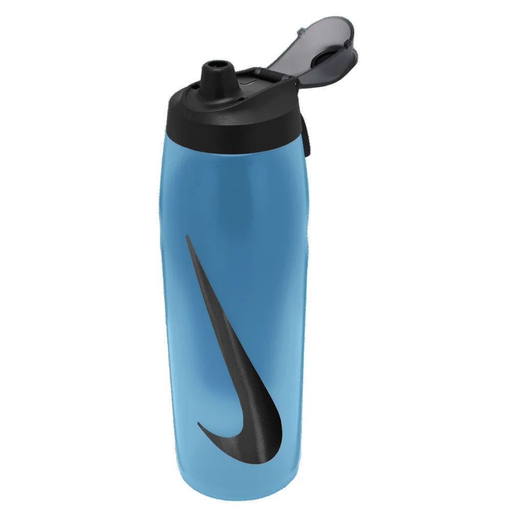 Refuel Bottle Locking Lid 32 Oz Baltic Blue and Black, Nike, Baltic Blue/Black, Pickleball Express, N1007670-420-32H26-BALTIC-BLUE-BLACK-1