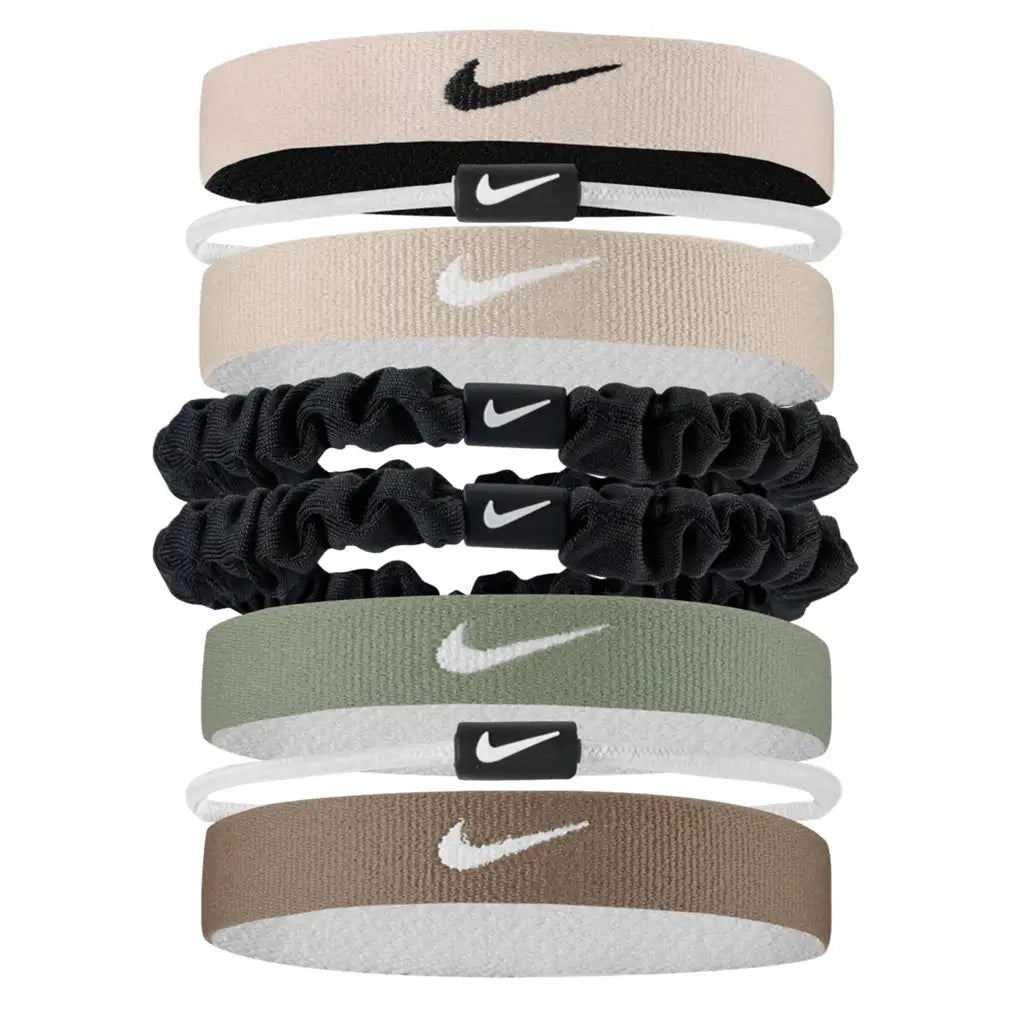 Unisex Flex Classic Mixed Hair Ties 8 Pack Light Soft Pink and White