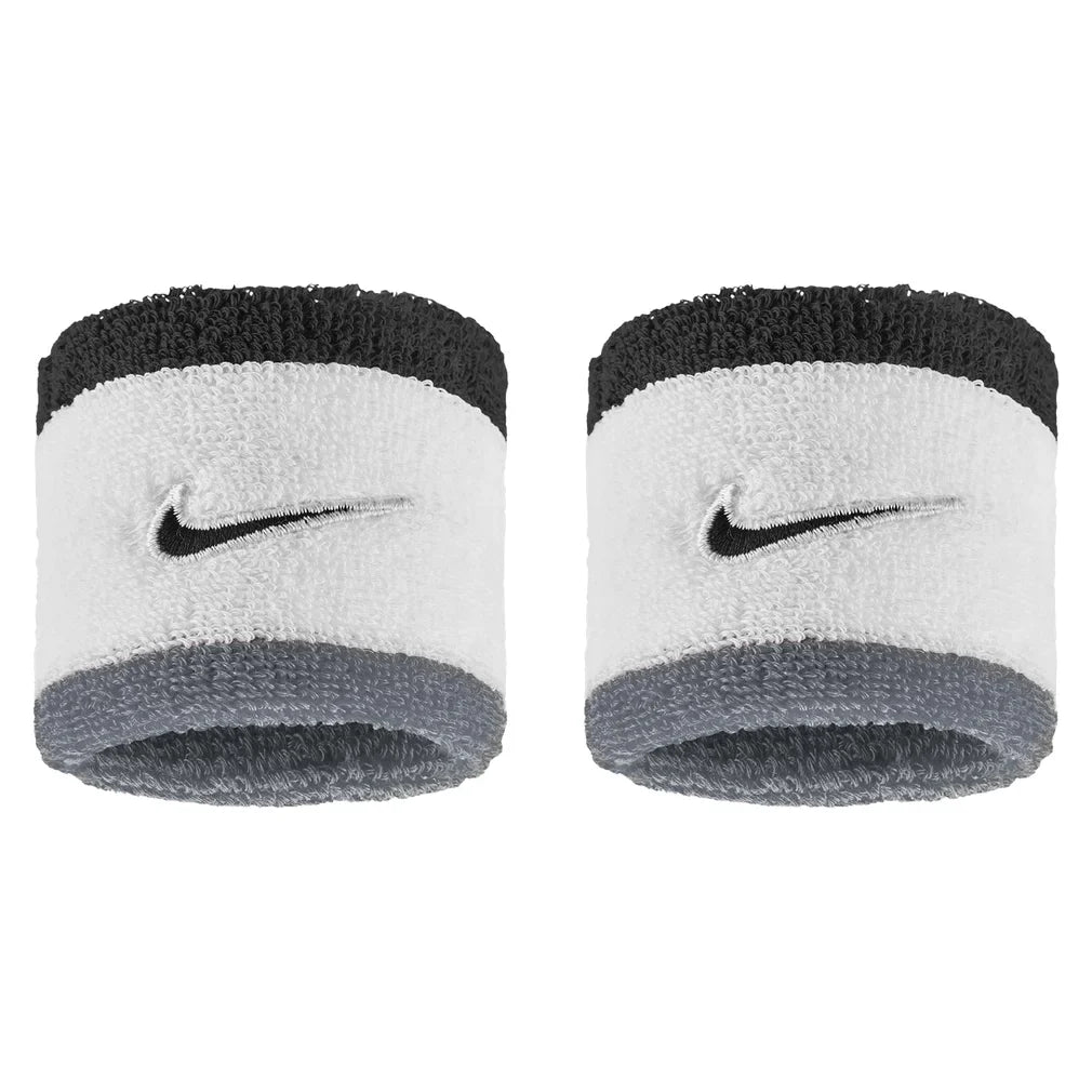 Swoosh Classic Wristbands 2 Pack, Nike, 122 White/Cool Grey, Tennis Express, N1012405-BF26-122-WHITE-COOL-GREY-1