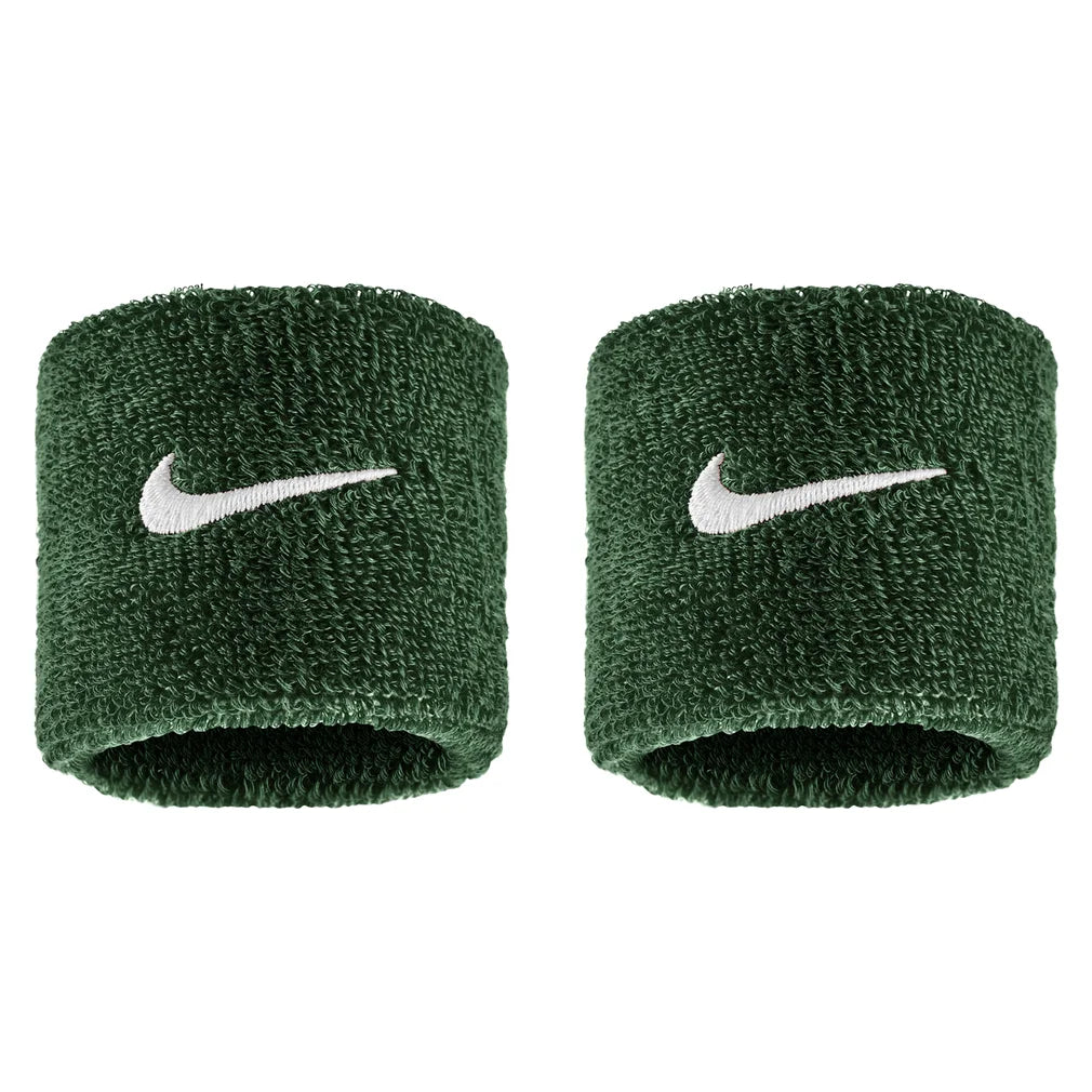 Swoosh Classic Wristbands 2 Pack, Nike, 319 Gorge Green/White, Tennis Express, N1012405-BF26-319-GORGE-GREEN-WHITE-1