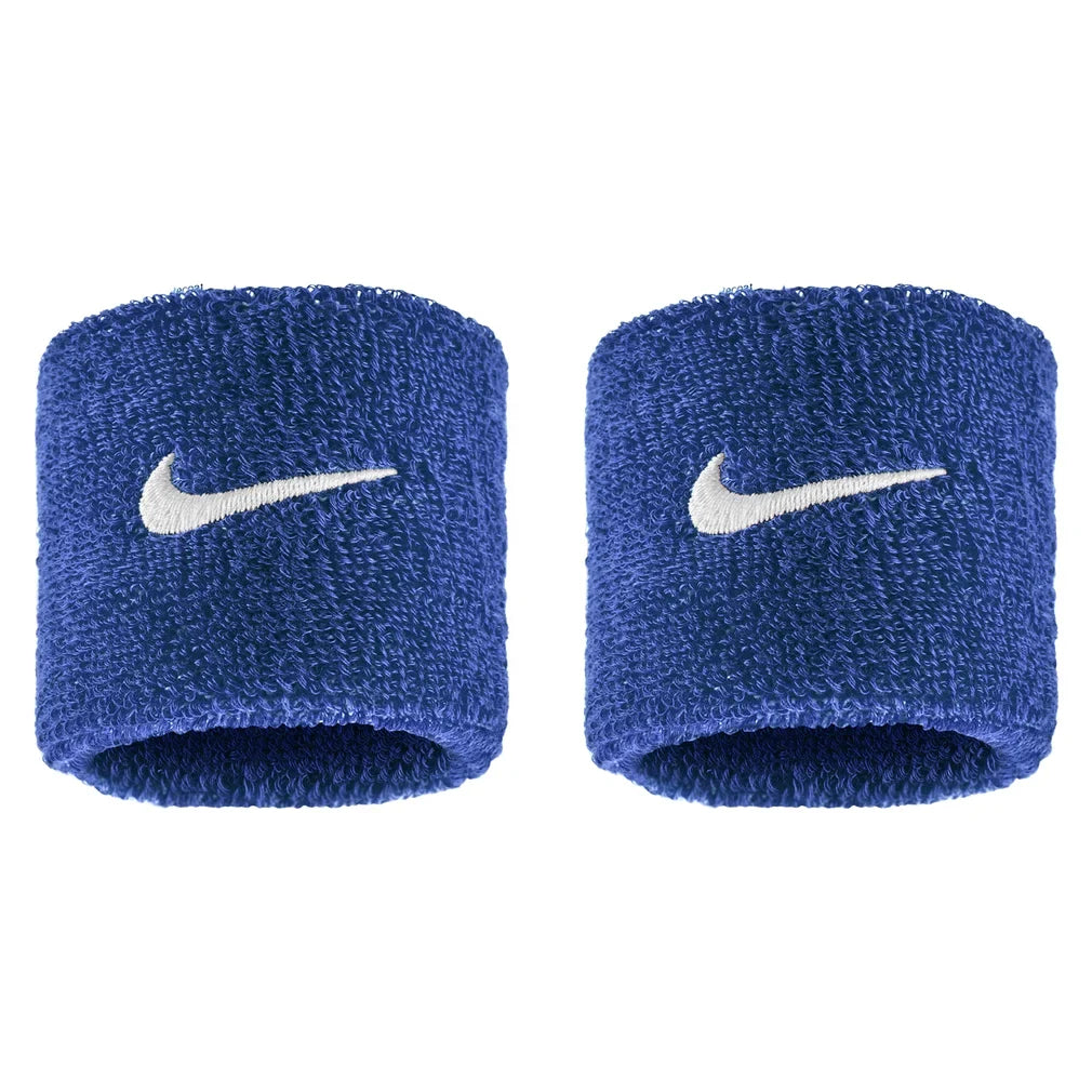 Swoosh Classic Wristbands 2 Pack, Nike, 400 Game Royal/White, Tennis Express, N1012405-BF26-400-GAME-ROYAL-WHITE-1
