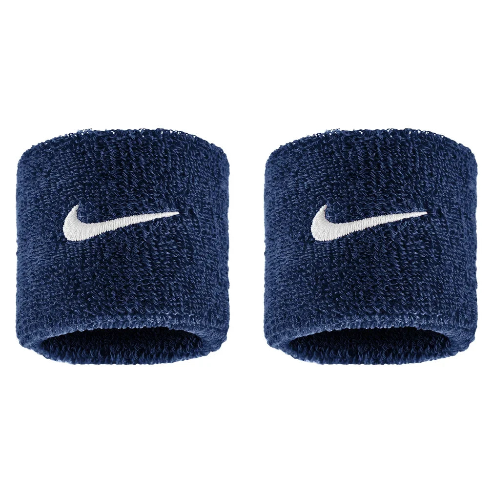Swoosh Classic Wristbands 2 Pack, Nike, 463 College Navy/White, Tennis Express, N1012405-BF26-463-COLLEGE-NAVY-WHITE-1