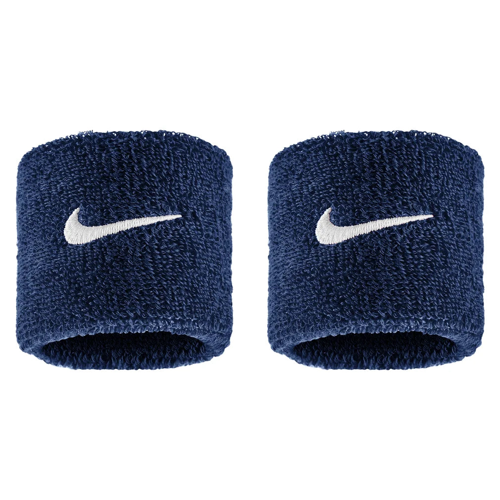 Swoosh Classic Wristbands 2 Pack, Nike, 463 College Navy/White, Pickleball Express, N1012405-BF26-463-COLLEGE-NAVY-WHITE-1