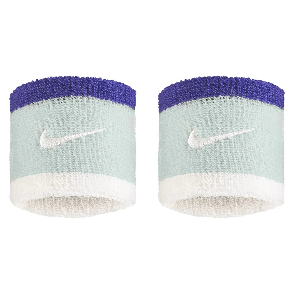 Swoosh Classic Wristbands 2 Pack, Nike, 043 Light Silver/Dark Concord, Pickleball Express, N1012405-F26-043-LIGHT-SILVER-DARK-CONCORD-1