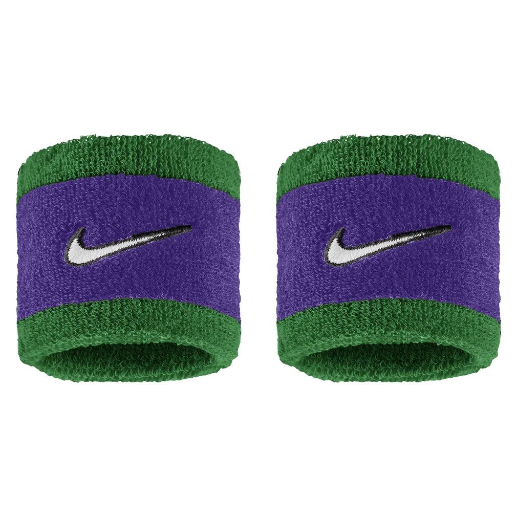 Swoosh Classic Wristbands 2 Pack, Nike, 306 Clover/Fierce Purple, Pickleball Express, N1012405-F26-306-CLOVER-FIERCE-PURPLE-1