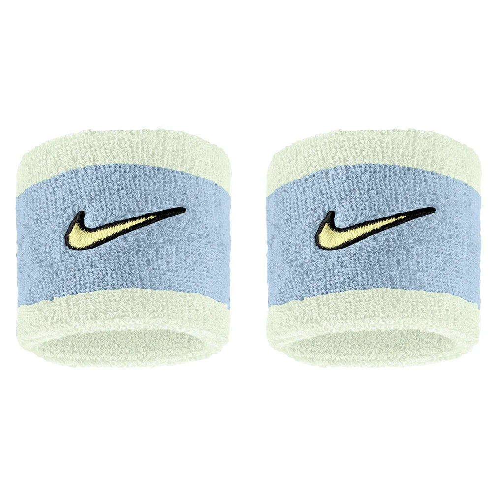 Swoosh Classic Wristbands 2 Pack, Nike, 430 Cobalt Bliss/Volt Tint, Pickleball Express, N1012405-F26-430-COBALT-BLISS-VOLT-TINT-1