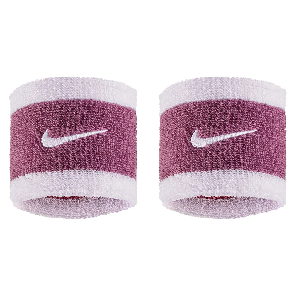 Swoosh Classic Wristbands 2 Pack, Nike, 647 Pink Smoke/Bleached Lilac, Pickleball Express, N1012405-F26-647-PINK-SMOKE-BLEACHED-LILAC-1