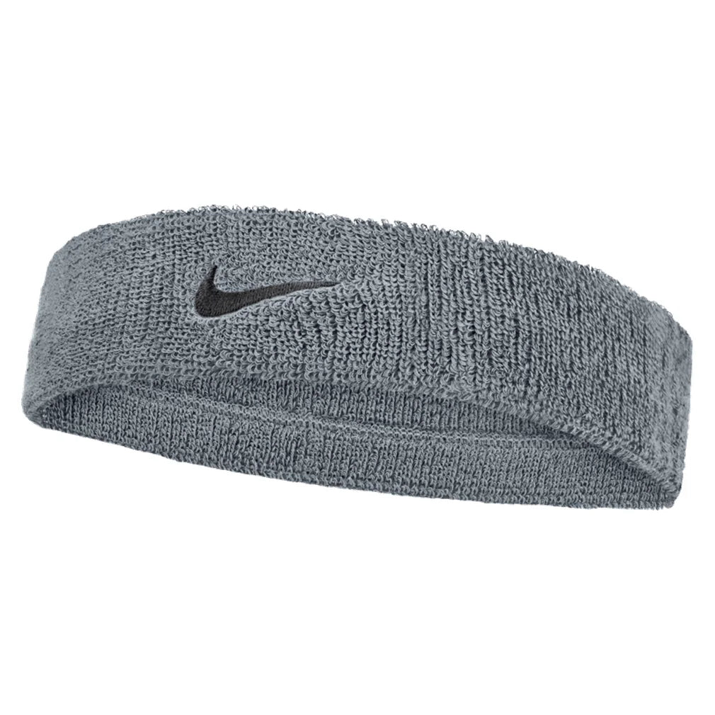 Unisex Swoosh Classic Headband, Nike, 005 Cool Grey/Black, Pickleball Express, N1012407-BH26-005-COOL-GREY-BLACK-1