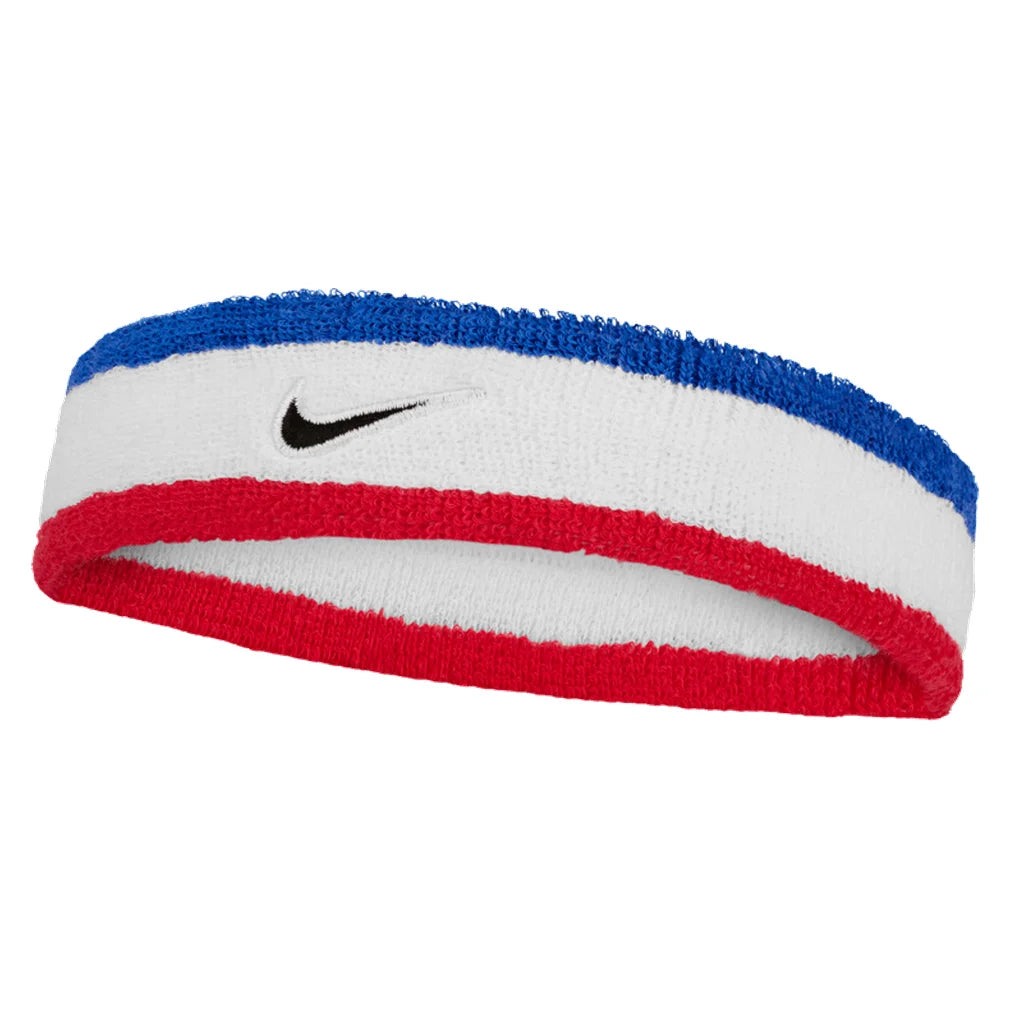 Unisex Swoosh Classic Headband, Nike, 467 Game Royal/Uni Red, Pickleball Express, N1012407-BH26-467-GAME-ROYAL-UNI-RED-1