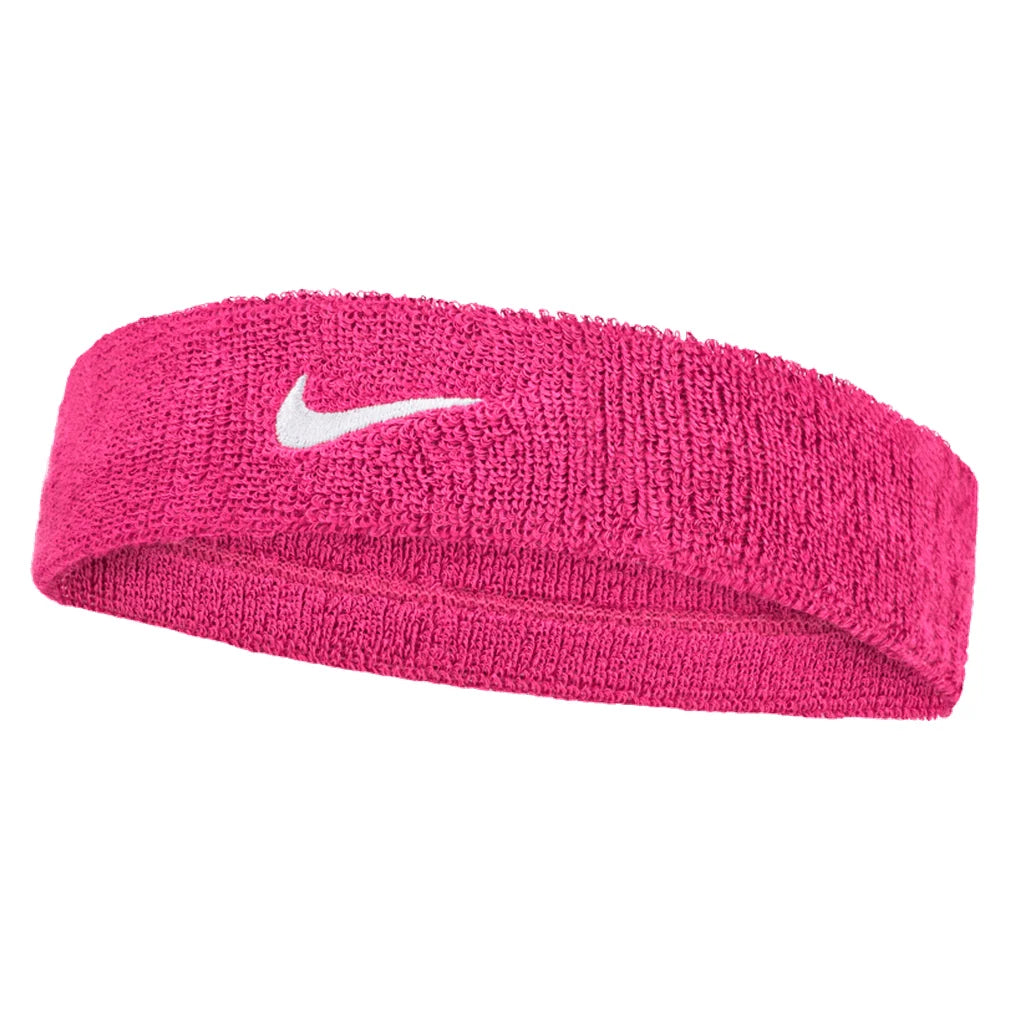 Unisex Swoosh Classic Headband, Nike, 639 Vivid Pink/White, Pickleball Express, N1012407-BH26-639-VIVID-PINK-WHITE-1