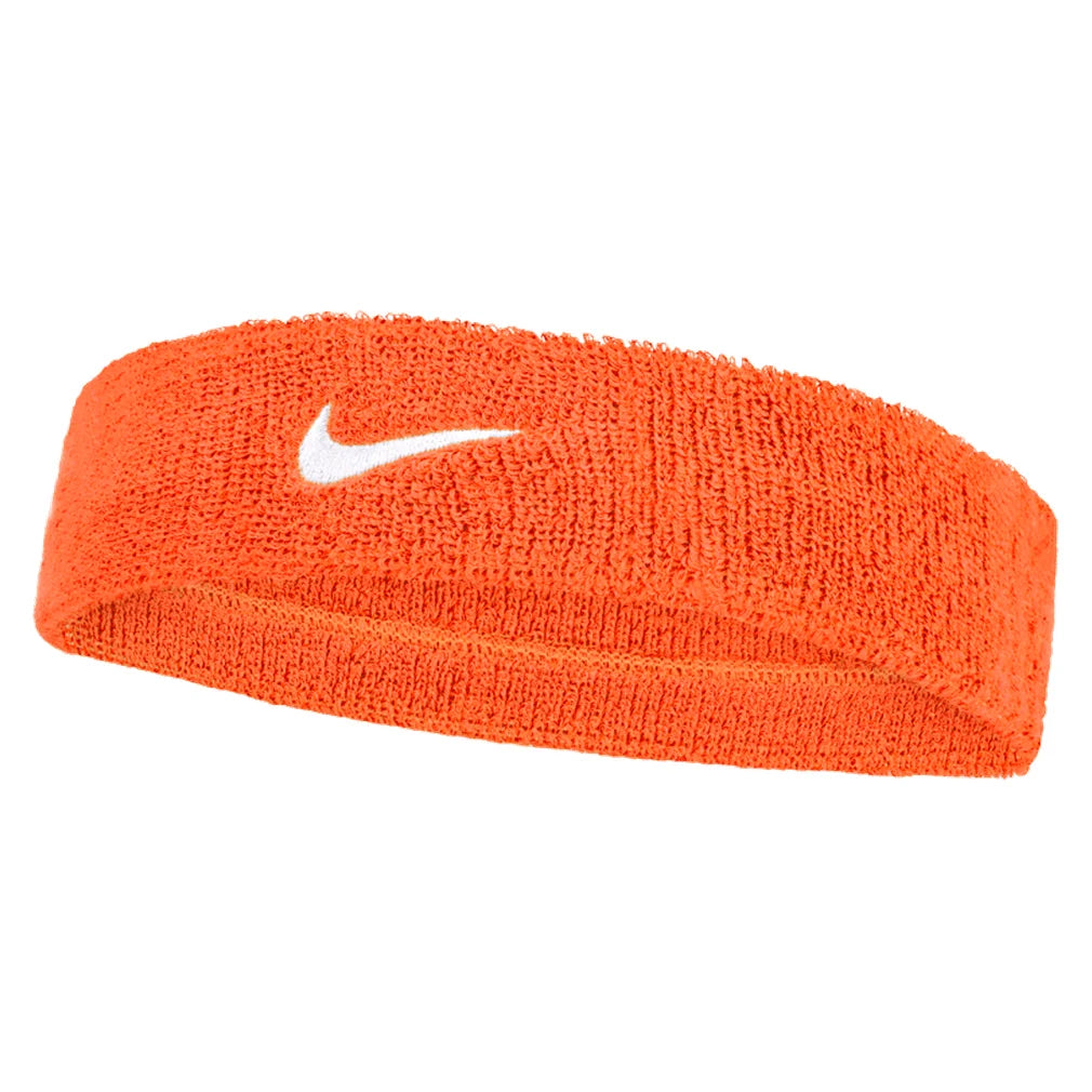 Unisex Swoosh Classic Headband, Nike, 802 Team Orange/White, Pickleball Express, N1012407-BH26-802-TEAM-ORANGE-WHITE-1