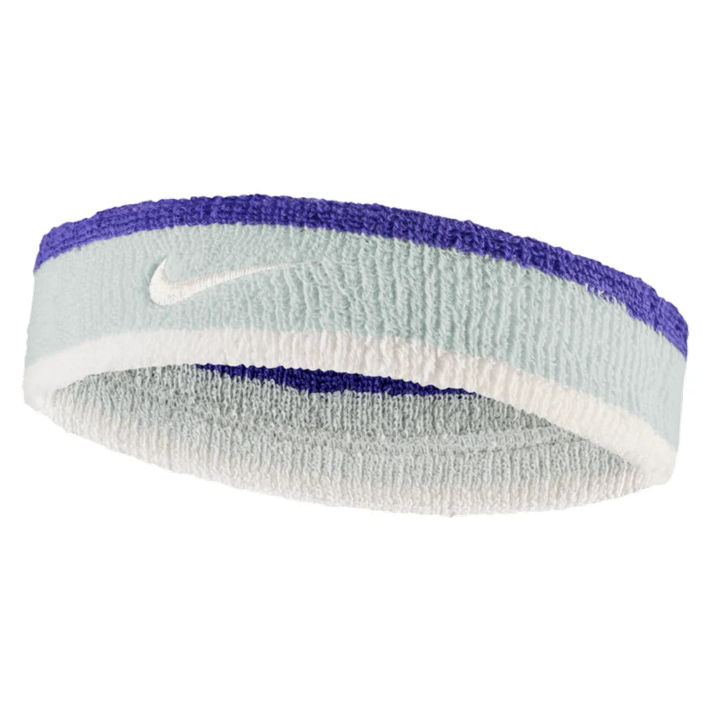 Unisex Swoosh Classic Headband, Nike, 043 Light Silver/Dark Concord, Pickleball Express, N1012407-H26-043-LIGHT-SILVER-DARK-CONCORD-1