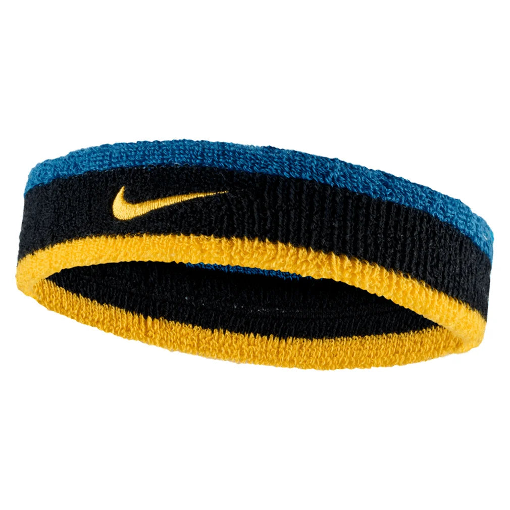 Unisex Swoosh Classic Headband, Nike, 047 Black/Green Abyss, Pickleball Express, N1012407-H26-047-BLACK-GREEN-ABYSS-1