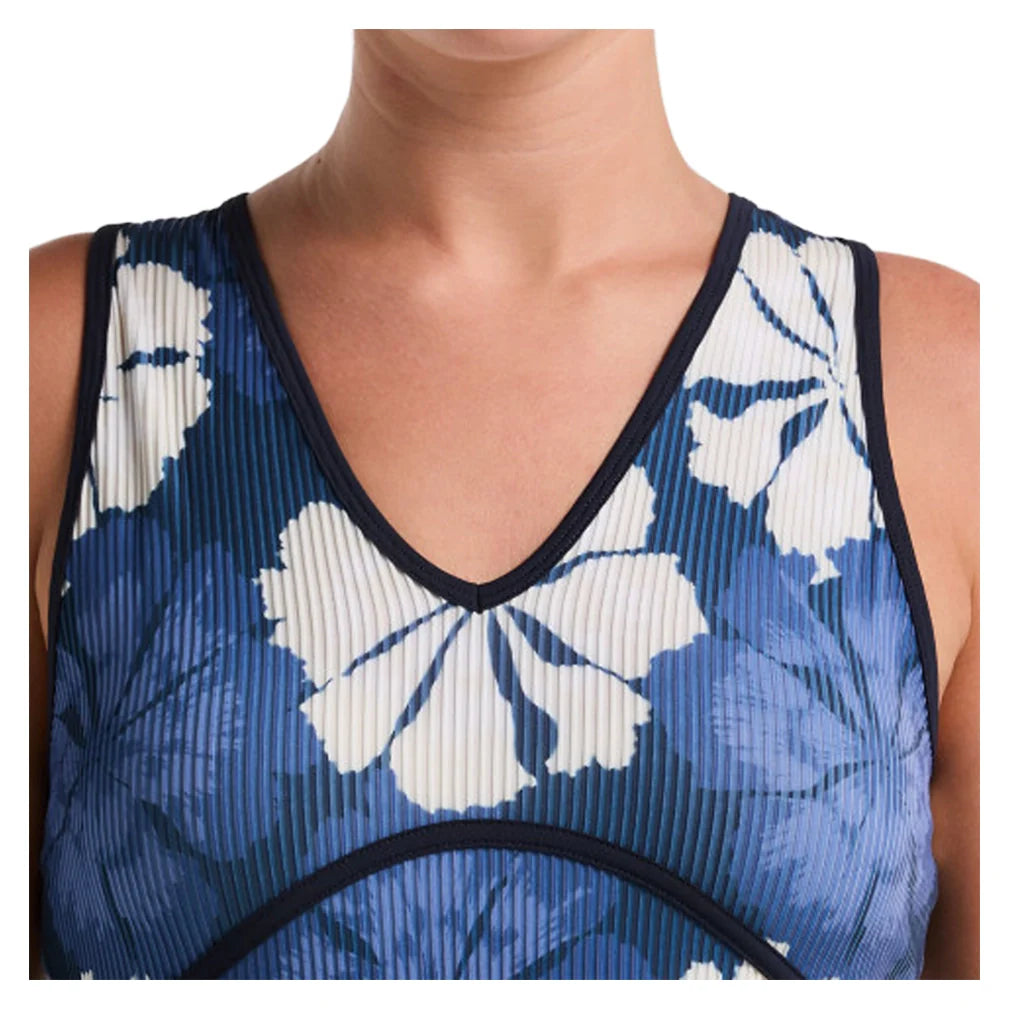Women`s Fuji Floral Jacquard Tank Black Iris