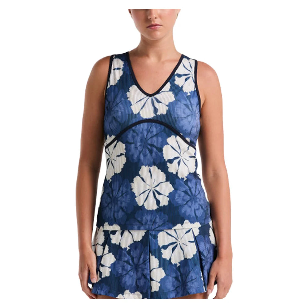 Women`s Fuji Floral Jacquard Tank Black Iris
