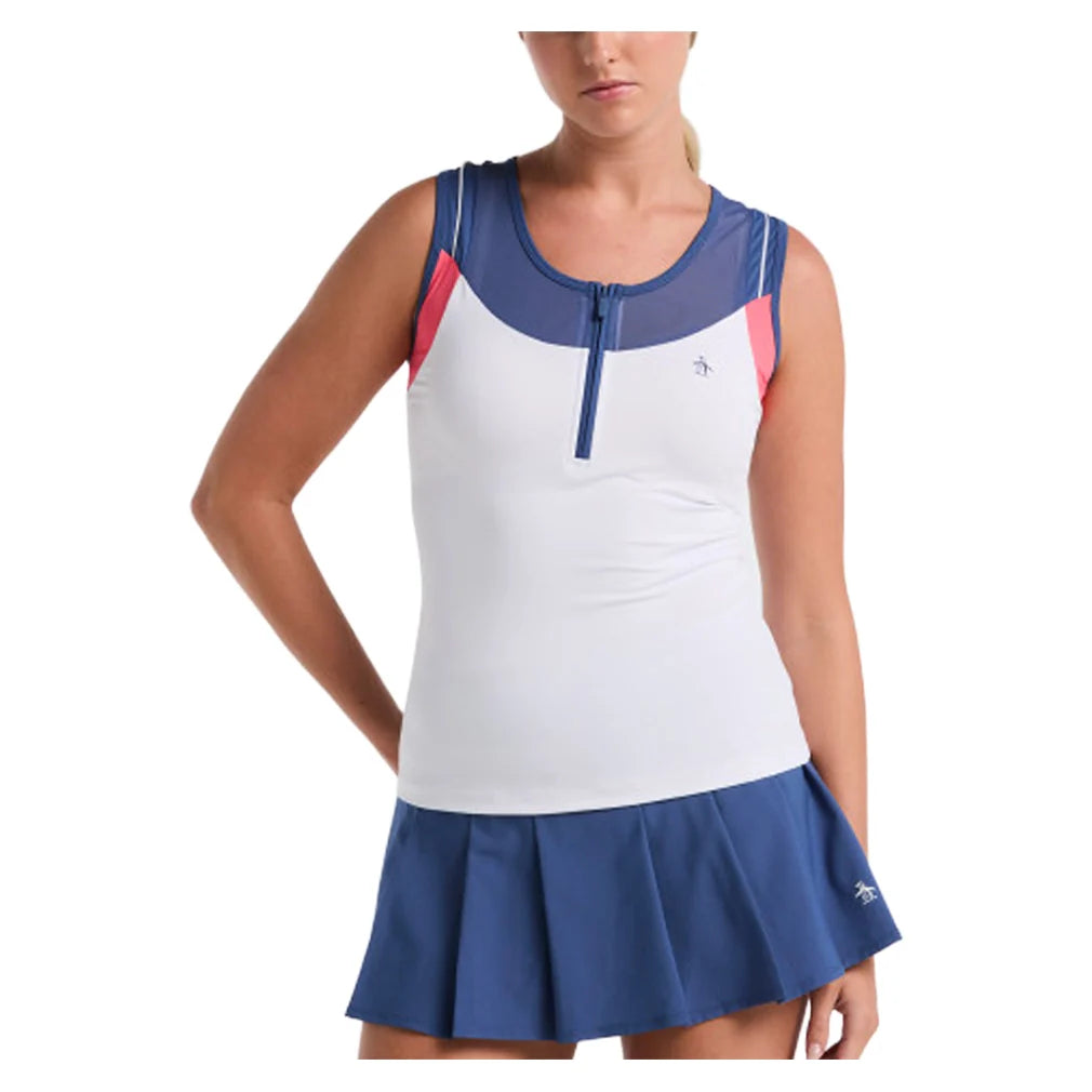 Women's Color Block Tank Bright White