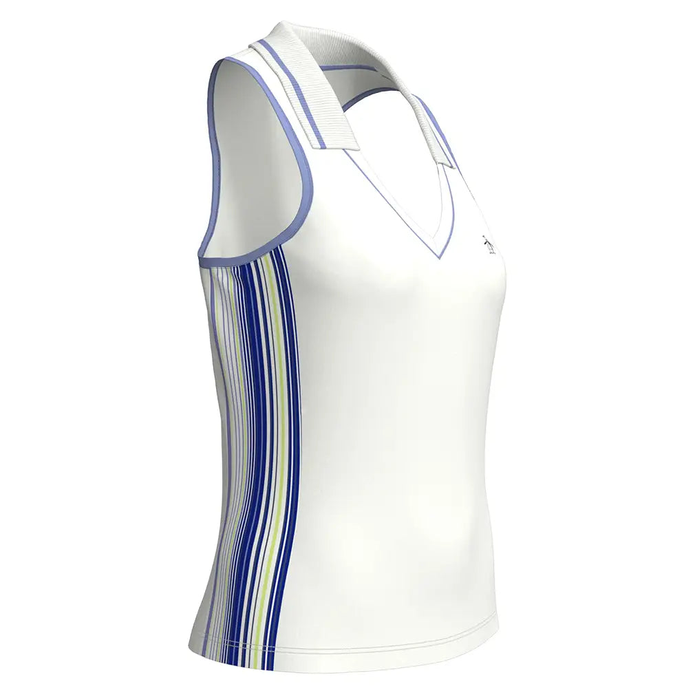 Women's Racer Polo Tennis Tank Bright White