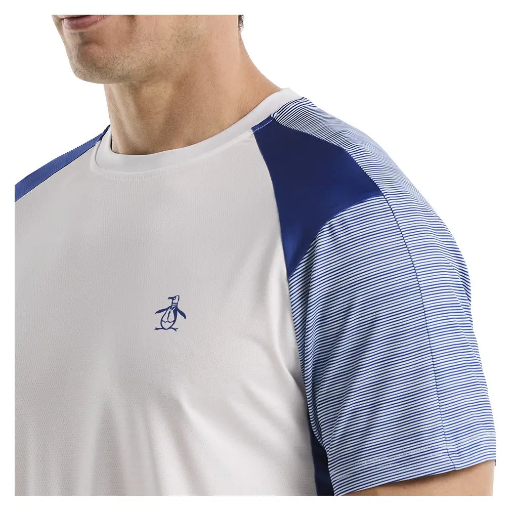 Men's Retro Tech Black Tennis Crew Bright White
