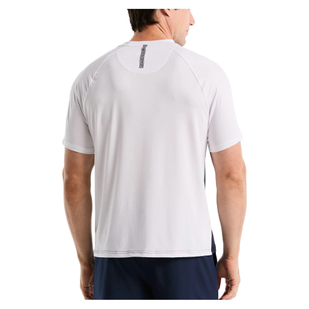 Men's Raglan Blocked Tennis Crew Malibu Blue