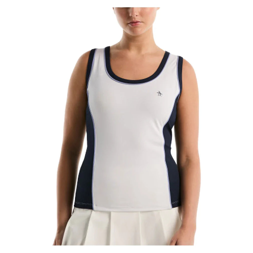 Women's Mixed Texture Square Neck Tank Bright White