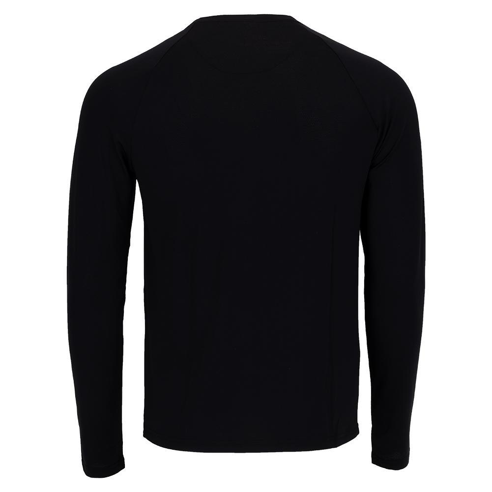 Men's Solid Performance Long Sleeve Raglan Caviar