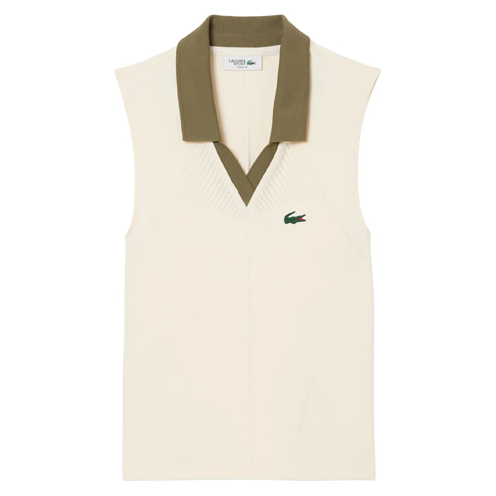 Women's On Court Sleeveless Polo Lapland and Olive