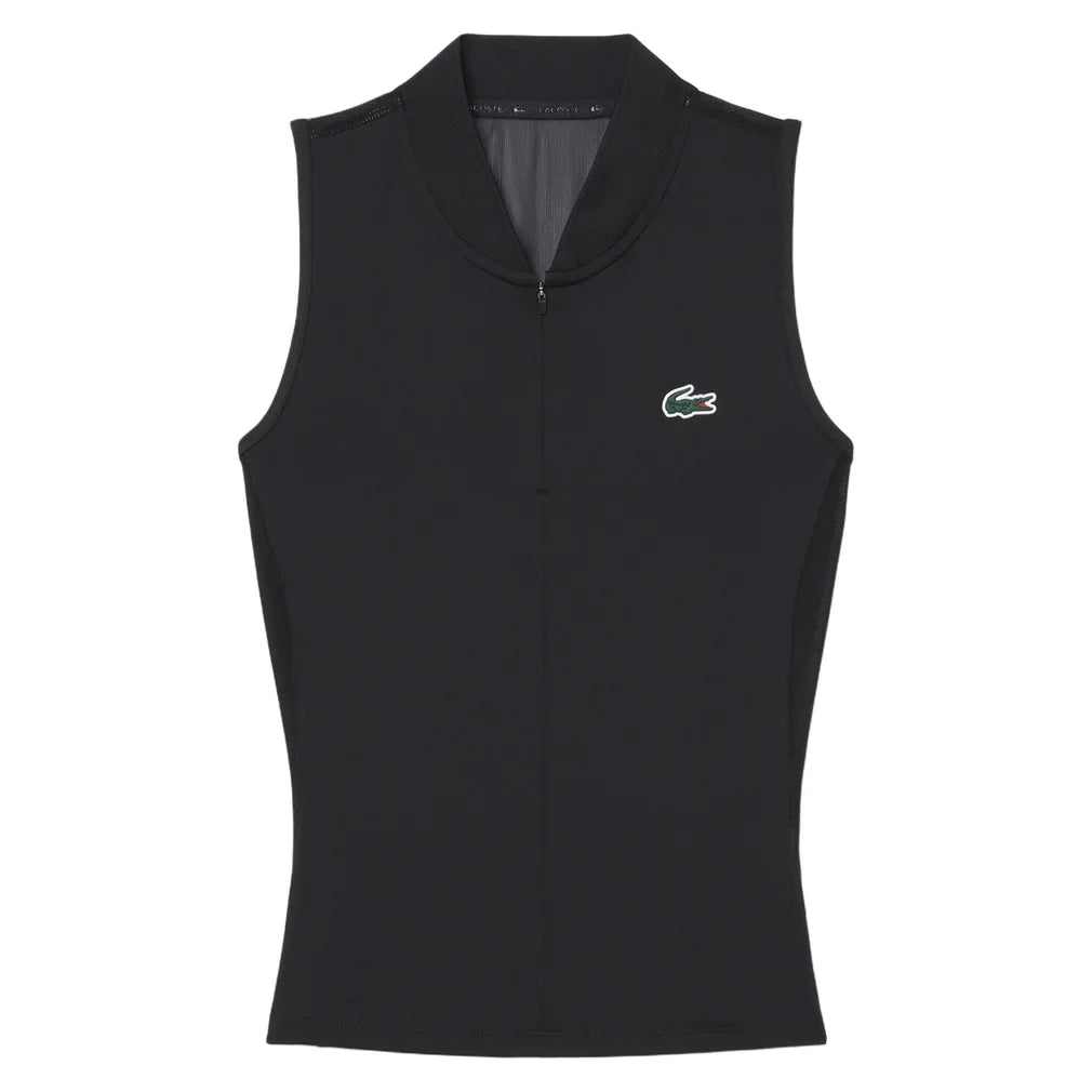 Women's Players Tennis Polo Black, Lacoste, Black, Tennis Express, PF6873-031F26-BLACK-1